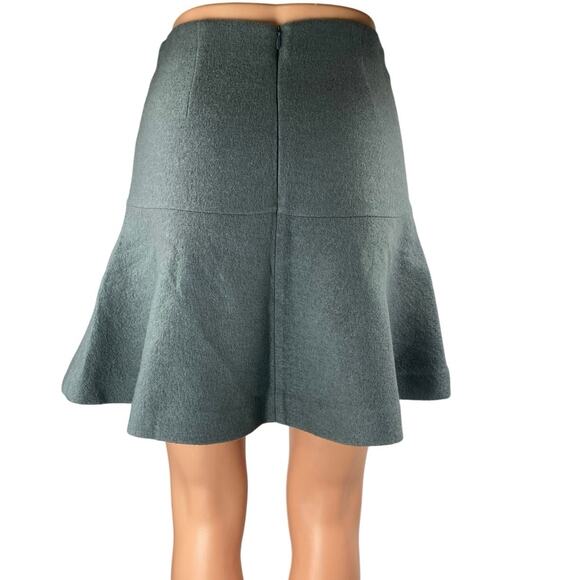MARCS Women's Gray 100% Wool High Waisted Zip Flare A Line Mini Skirt Size 6 - Picture 3 of 5